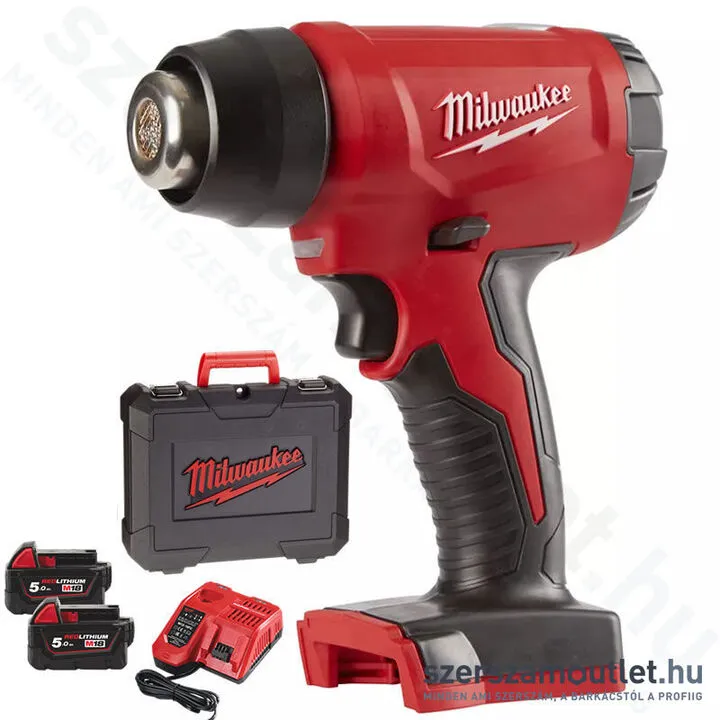 MILWAUKEE M18 BHG-502C Akkus hőlégfúvó kofferben (2x5,0Ah/18V) (4933459772)