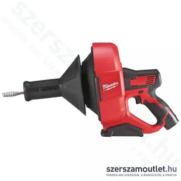 MILWAUKEE M12 BDC8-202C Akkus lefolyócső tisztító 8 mm-es spirál kábellel, kofferben (2x2,0Ah/12V)