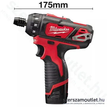 MILWAUKEE M12 BD-202C Akkus csavarozó kofferben (2x2,0Ah/12V) (4933441900)
