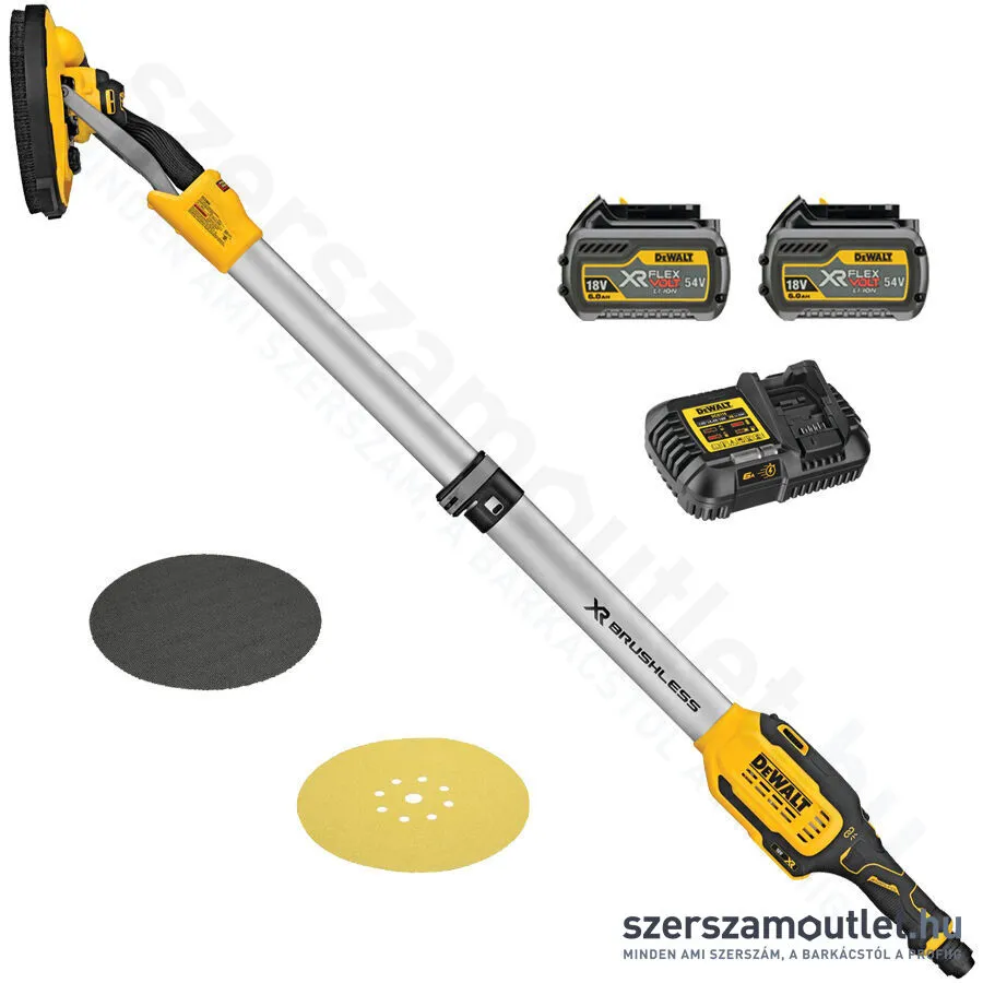 DEWALT DCE800T2-QW Akkus falcsiszoló szénkefementes 225mm (2x6Ah/18V)