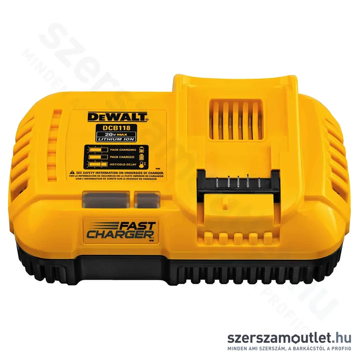 DEWALT DCB118 Gyorstöltő 10,8-18V XR és 54V XR FLEXVOLT akkumulátorokhoz (DCB118-QW)