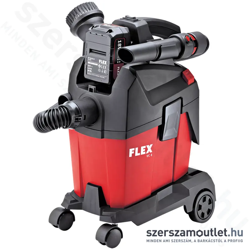 FLEX VC 6 L MC Akkus porszívó kézi tisztítással (L/6l) (2x5,0Ah/18V) (750.660)