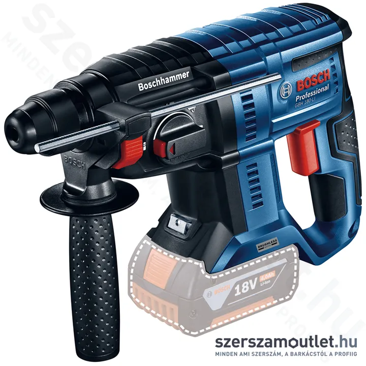 BOSCH GBH 180-LI Akkus fúró-vésőkalapács szénkefementes (18V/2.0J) (Akku és töltő nélkül!) (06119111