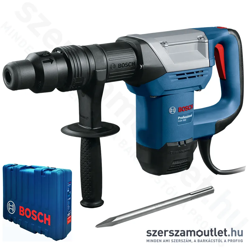 BOSCH GSH 500 E Vésőkalapács SDS-Max, kofferben (1100W/7,5J) (0611338720)