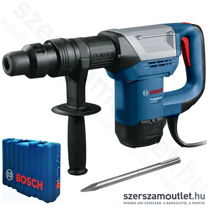 BOSCH GSH 500 E Vésőkalapács SDS-Max, kofferben (1100W/7,5J) (0611338720)