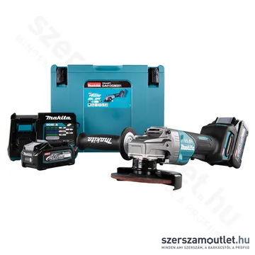 MAKITA GA013GM201 Akkus szénkefementes sarokcsiszoló 125mm, MAKPAC kofferben (2x4,0Ah/40V)