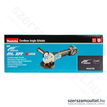 MAKITA DGA519Z Akkus BL motoros fordulatszabályzós sarokcsiszoló X-LOCK 125mm (Akku és töltő nélkül)
