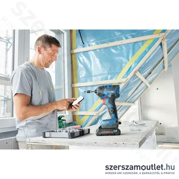 BOSCH GDR 18V-200 C Akkus ütvecsavarozó L-Boxxban (1/4