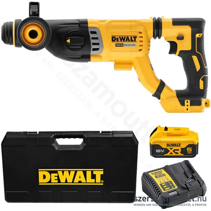 DEWALT DCH263P1-QW Akkus szénkefementes fúrókalapács kofferben (1x5,0Ah/18V)