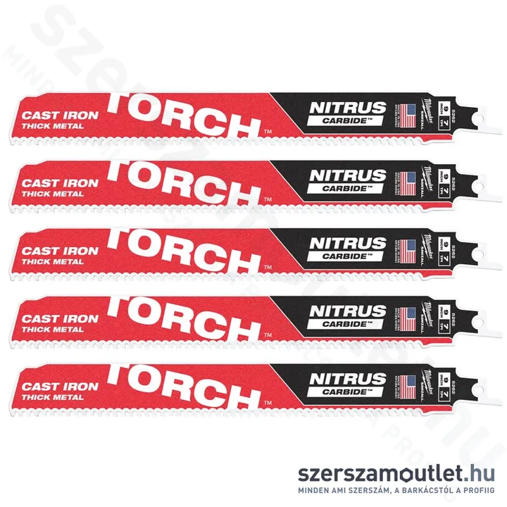 MILWAUKEE HEAVY DUTY TORCH NITRUS CARBIDE Orrfűrészlap 230mm (5db) (48005562)