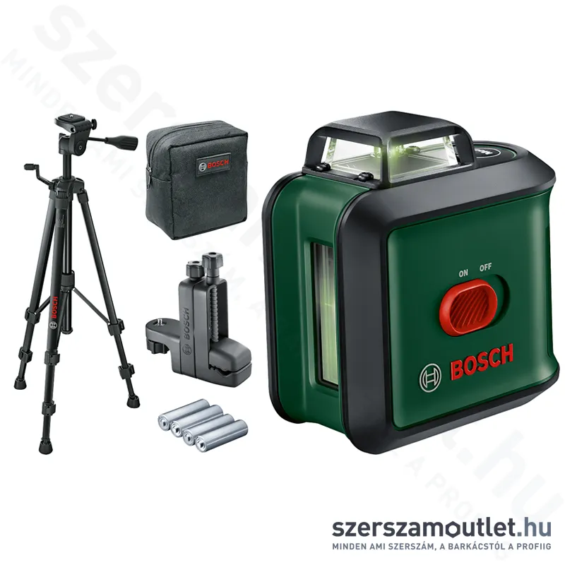 BOSCH UNIVERSAL LEVEL 360 Keresztvonalas lézer ZÖLD + univerzális tartó (360°/24m) (0603663E01)