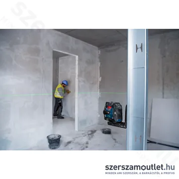 BOSCH GLL 2-15 G Keresztvonalas lézer ZÖLD, állvánnyal (2 vonal/15m) (0601063W01)