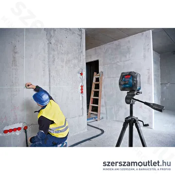 BOSCH GLL 2-15 G Keresztvonalas lézer ZÖLD, állvánnyal (2 vonal/15m) (0601063W01)