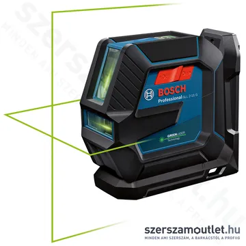 BOSCH GLL 2-15 G Keresztvonalas lézer ZÖLD, állvánnyal (2 vonal/15m) (0601063W01)