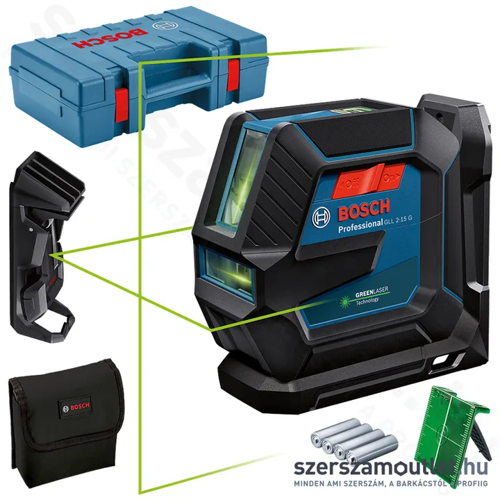 BOSCH GLL 2-15 G Vonal- Keresztlézer hordtáska (IP64) (0601063W02)