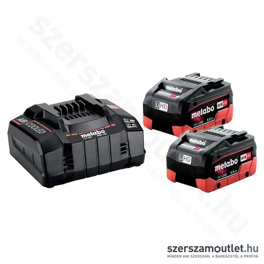 METABO BASIC-SET SE Akku + töltő szett (2×5,5Ah/18V LiHD) (685190000)