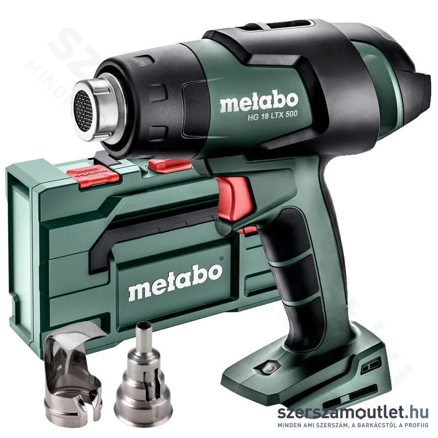 METABO HG 18 LTX 500 Akkus hőlégfúvó (18V/500°C) metaBOXban