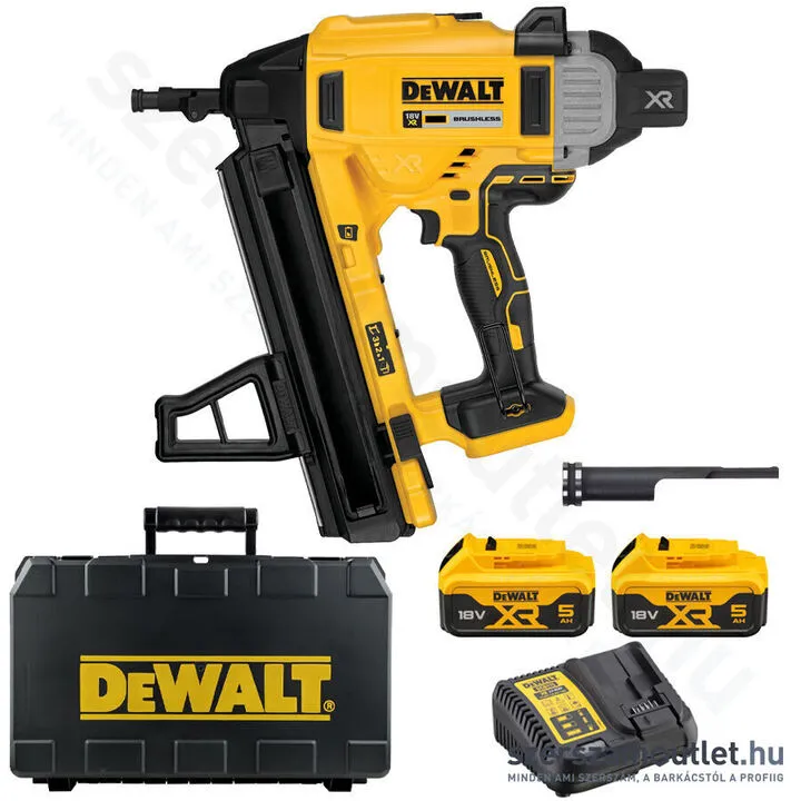 DEWALT DCN890P2-QW Szénkefementes akkus beton szegbelövő (2x5,0Ah/18V)