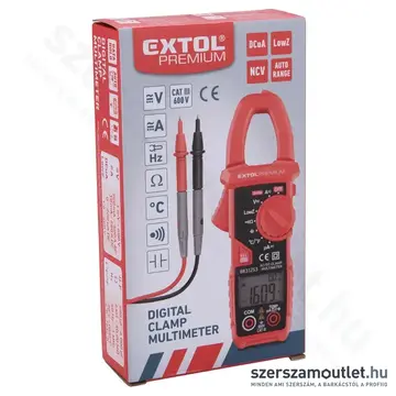 EXTOL Digitális lakatfogó (Amper/Volt/Ohm)