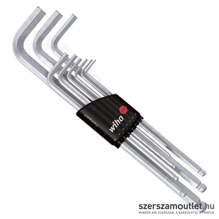 WIHA Compact Gömbvégű imbuszkulcs készlet hosszú 9r. SW1,5-10 (369H9/No.01418)