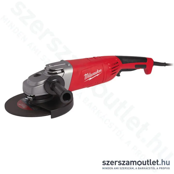 MILWAUKEE AG 24-230 E Sarokcsiszoló lágyindítással, reteszelhető kapcsolóval (2400W/230mm)