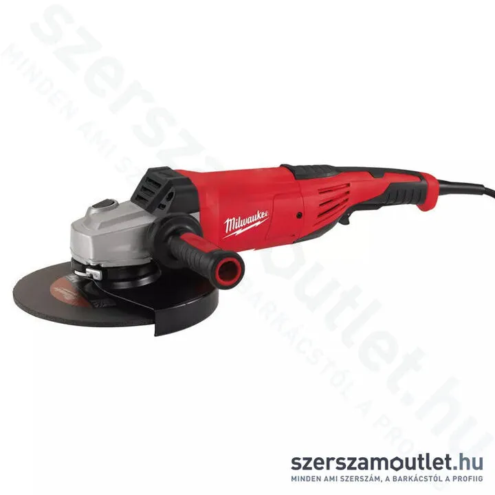 MILWAUKEE AGV 22-180 E Sarokcsiszoló lágyindítással, reteszelhető kapcsolóval (2200W/180mm)