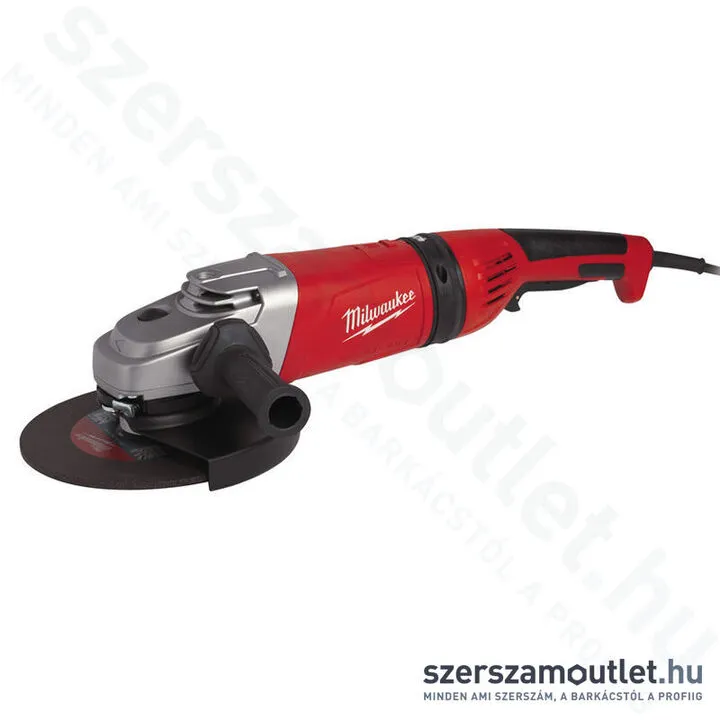 MILWAUKEE AGV 24-230 E Sarokcsiszoló lágyindítással, reteszelhető kapcsolóval (2400W/230mm)