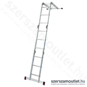 KRAUSE CORDA Univerzális csuklós létra dobogóval, állványozható 4x3 fokos (085214)