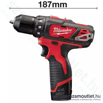 MILWAUKEE M12 BDD-152C Akkus fúró-csavarbehajtó kofferben (2x1,5Ah/12V) (4933451460)