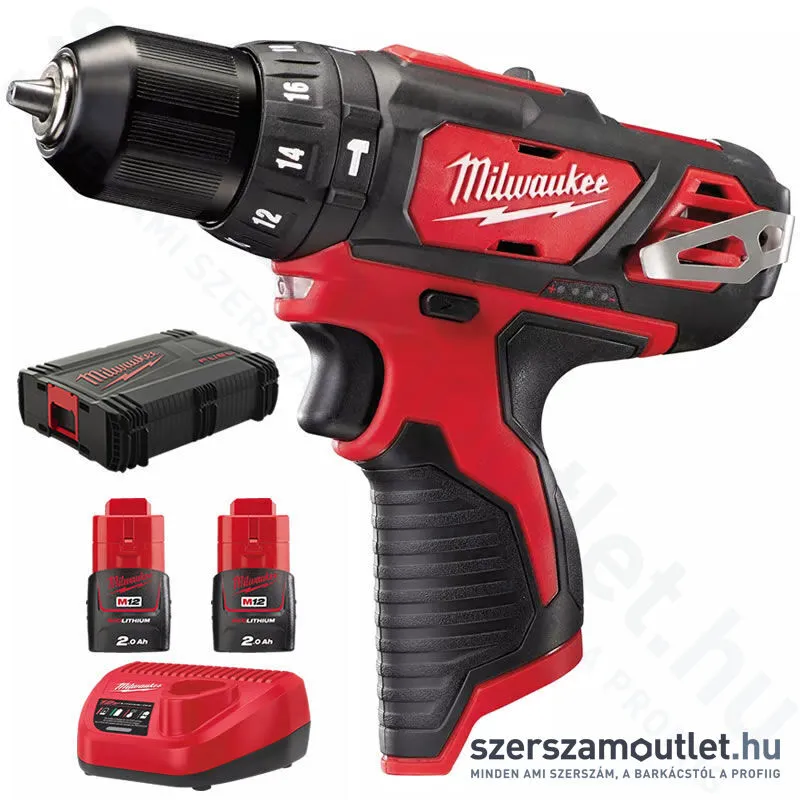 MILWAUKEE M12 BPD-202X Akkus ütvefúró-csavarozó HD kofferben (2x2,0Ah/12V) (4933446045)