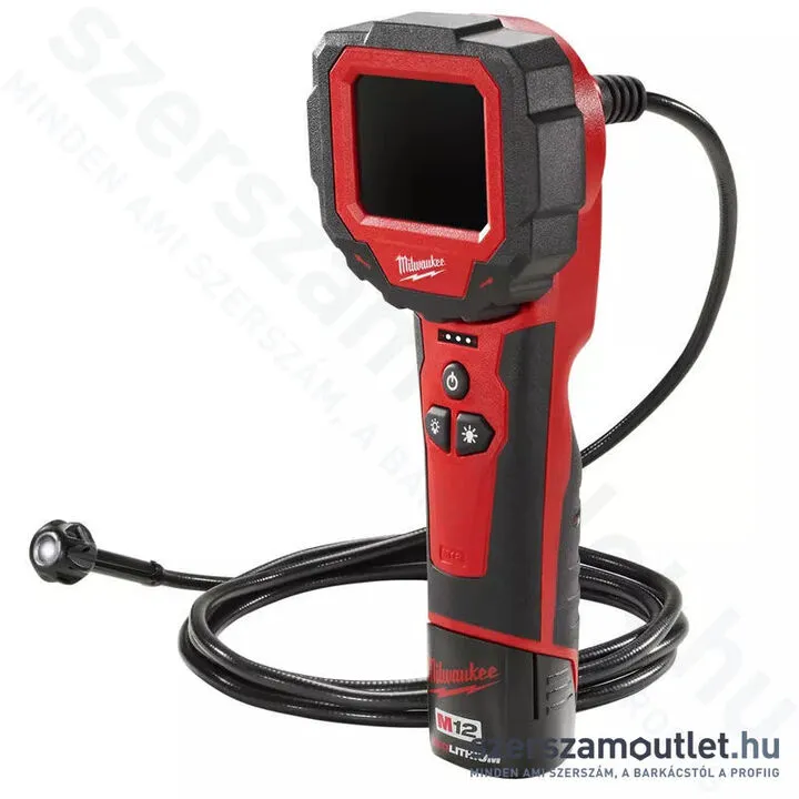 MILWAUKEE M12 IC-201C (S) Akkus vizsgáló kamera kofferben (1x2,0Ah/12V) (4933441680)