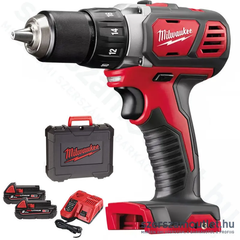 MILWAUKEE M18 BDD-202C Akkus fúró-csavarbehajtó kofferben (2x2,0Ah/18V) (4933443555)