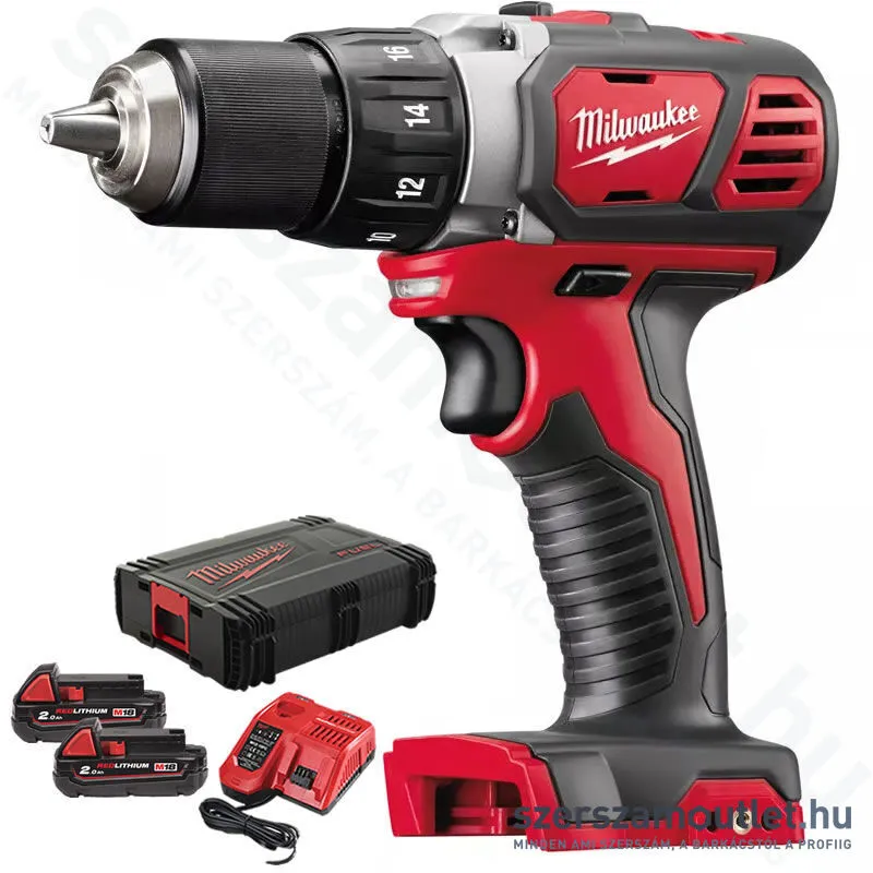 MILWAUKEE M18 BDD-202X Akkus fúró-csavarbehajtó HD kofferben (2x2,0Ah/18V) (4933446195)