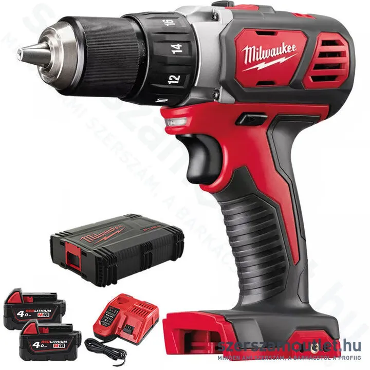 MILWAUKEE M18 BDD-402X Akkus fúró-csavarbehajtó HD kofferben (2x4,0Ah/18V) (4933446198)