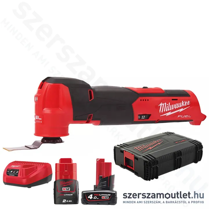 MILWAUKEE M12 FMT-422X Akkus multigép HD kofferben + tartozékok (1x4,0Ah/1x2,0Ah/12V) (4933472239)