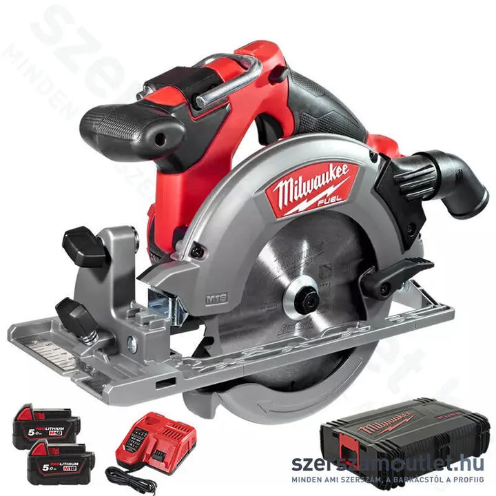 MILWAUKEE M18 CCS55-502X Akkus körfűrész 165mm, szénkefementes, HD kofferben (2x5,0Ah/18V)