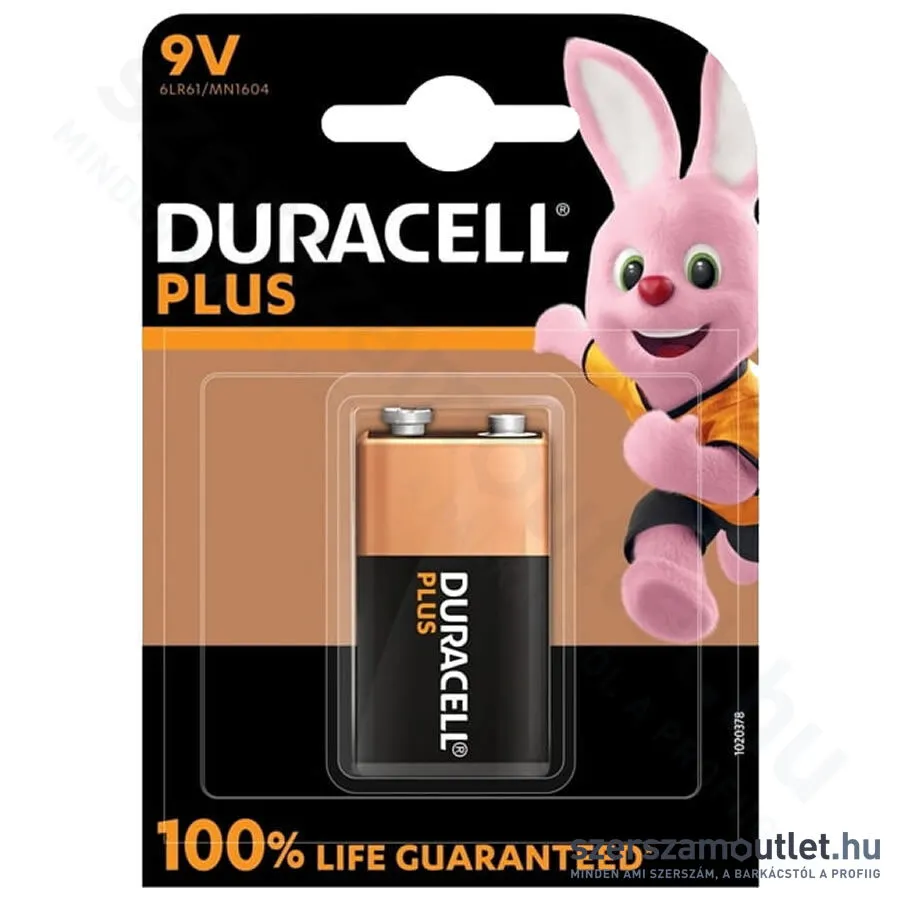 DURACELL Plus Alkáli elem 9V B1 (DP9V)