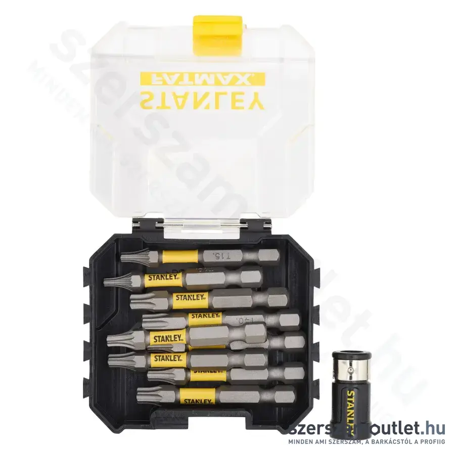 STANLEY SFM 10 részes 50mm Torsion TORX bit készlet + mágneses csavarrögzítő (STA88566-XJ)