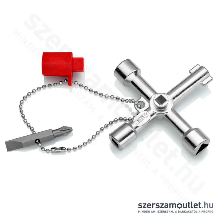KNIPEX Kapcsolószekrény kulcs TwinKey 76mm (00 11 03)