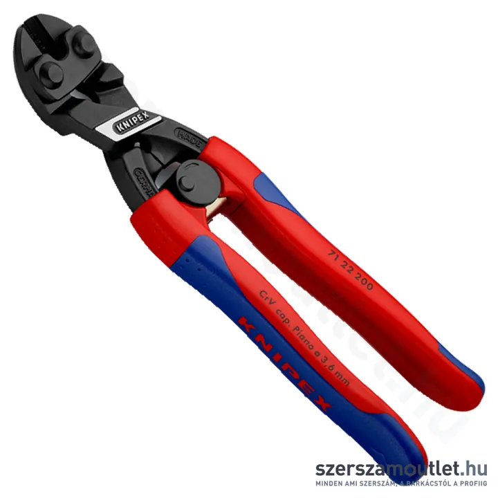 KNIPEX Kompakt-csapszegvágó CoBolt hajlított 200mm (71 22 200)