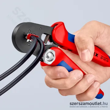KNIPEX Érvéghüvelyfogó, önbeállító 180mm (97 53 14) (97 53 14 SB)