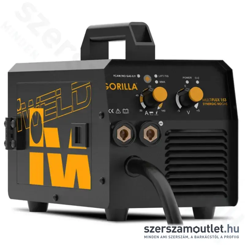 IWELD GORILLA MULTIFLUX 153 Hegesztő inverter, védőgáz nélküli (50-140A) (80MLTFLUX153)