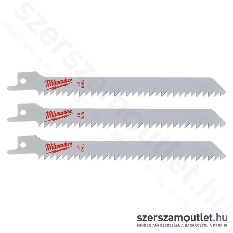 MILWAUKEE orrfűrészlap fához és műanyaghoz 150mm (3db) (48001076)