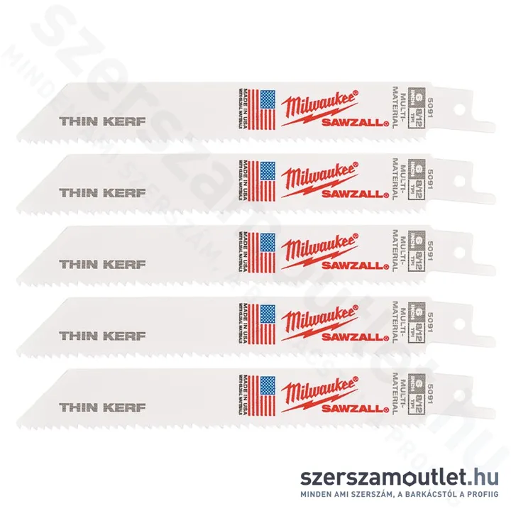 MILWAUKEE Univerzális orrfűrészlap 150mm (fa/fém/műanyag) (5db) (48475091)
