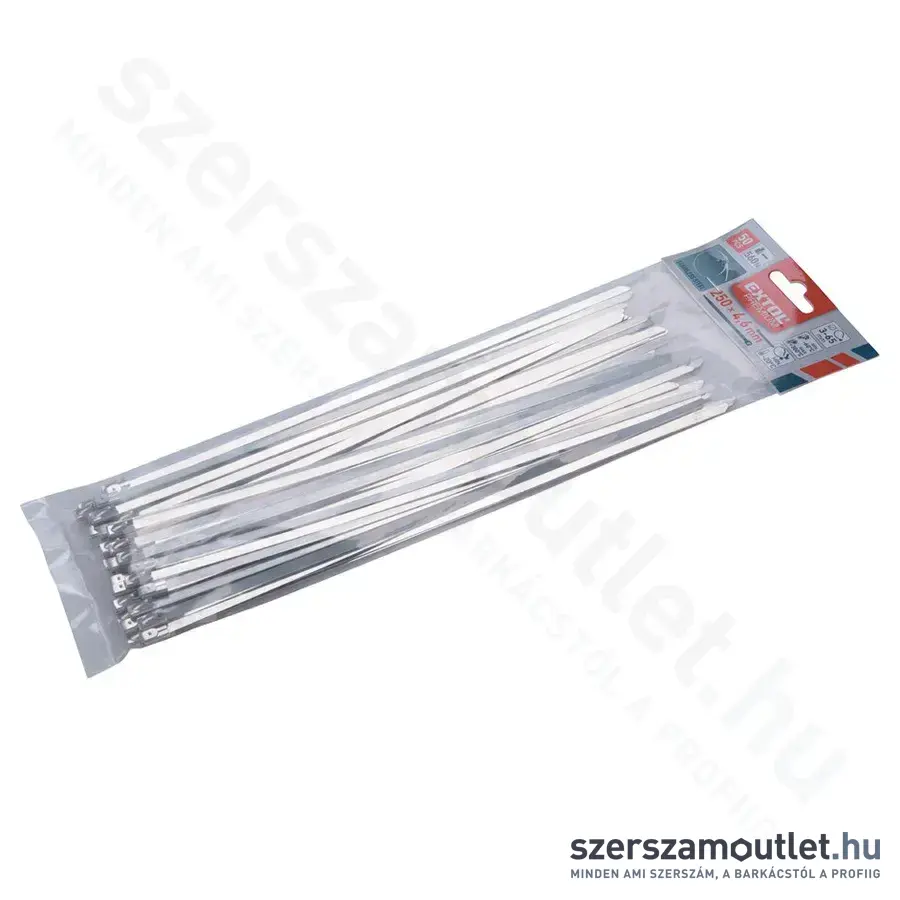 EXTOL Kábelkötegelő, rozsdamentes acél 4,6x250mm (50db)
