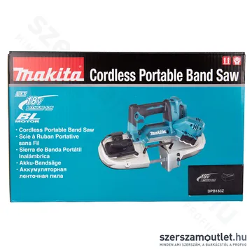 MAKITA DPB183Z Akkus szalagfűrész BL (18V) (Akku és töltő nélkül!)