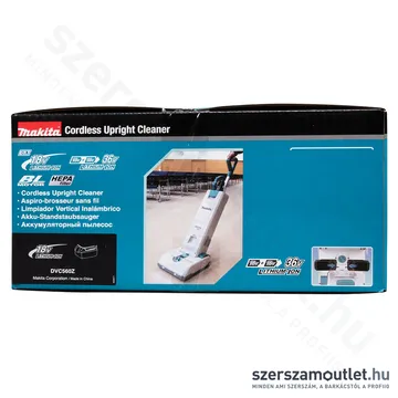 MAKITA DVC560Z LXT Akkus BL 12kpa álló porszívó (Akku és töltő nélkül)