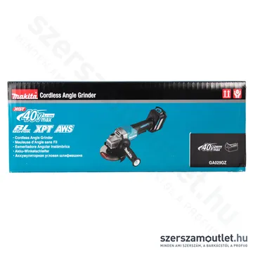 MAKITA GA029GZ Akkus szénkefementes sarokcsiszoló+Fék (40V/125mm) (Akku és töltő nélkül!)