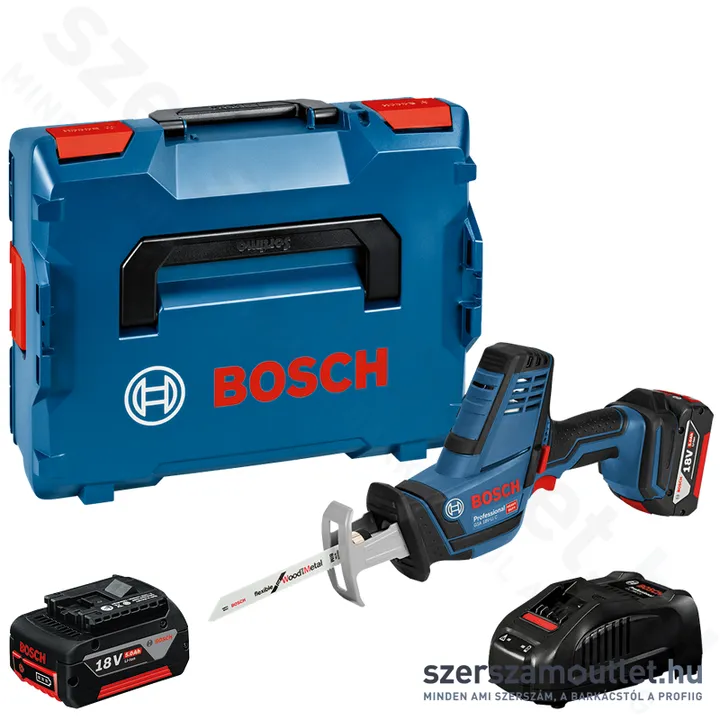 BOSCH GSA 18 V-LI C Akkus orrfűrész L-Boxxban (2x5,0Ah/18V) (06016A5002)