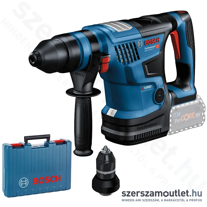 BOSCH GBH 18V-34 CF Akkus fúró-vésőkalapács cseretokmánnyal, kofferben (18V) (Akku és töltő nélkül!)